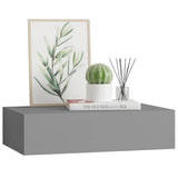 Wall-mounted Drawer Shelf Grey 40x23,5x10cm MDF