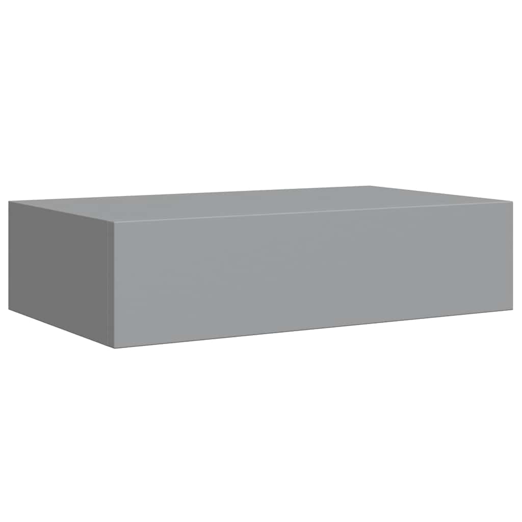 Wall-mounted Drawer Shelf Grey 40x23,5x10cm MDF