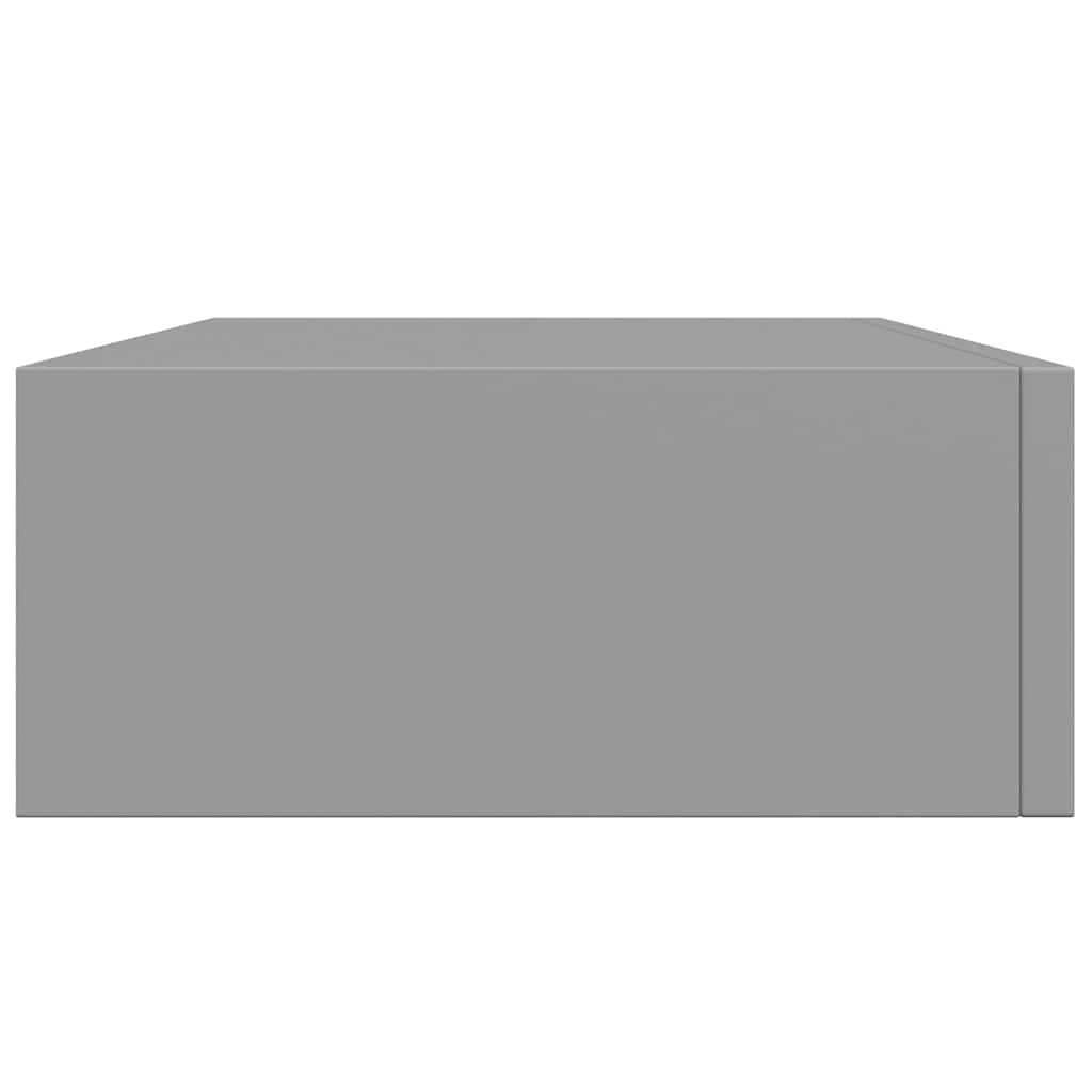 Wall-mounted Drawer Shelf Grey 40x23,5x10cm MDF
