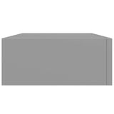 Wall-mounted Drawer Shelf Grey 40x23,5x10cm MDF - Close-Up Angle