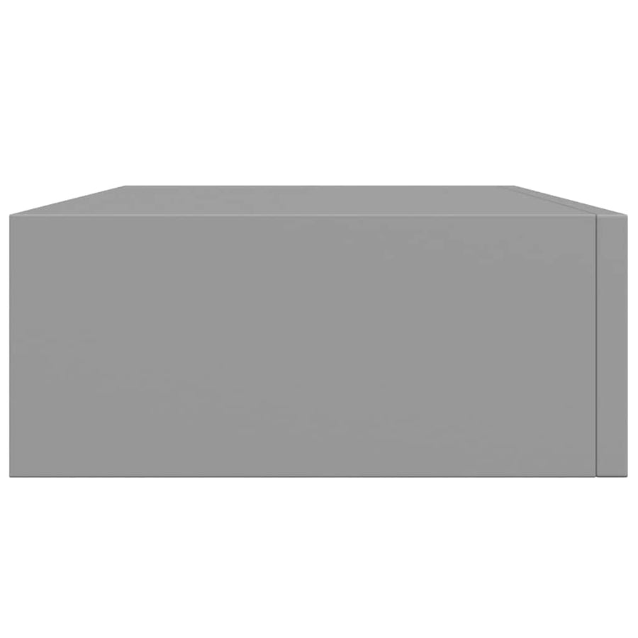 Wall-mounted Drawer Shelf Grey 40x23,5x10cm MDF