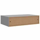 Wall-mounted Drawer Shelf Grey 40x23,5x10cm MDF - Low Angle