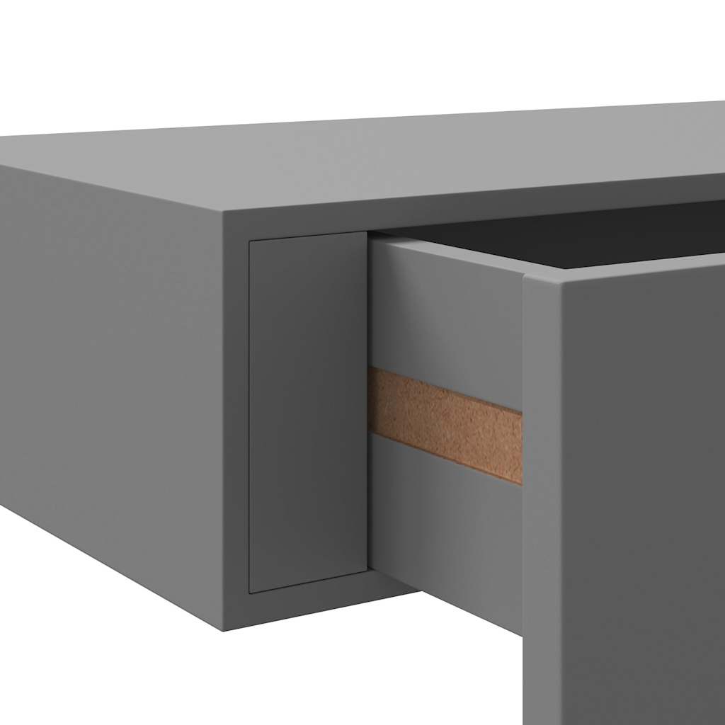 Wall-mounted Drawer Shelf Grey 40x23,5x10cm MDF