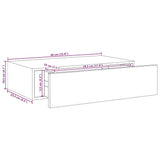 Wall-mounted Drawer Shelf Grey 40x23,5x10cm MDF