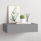 Wall-mounted Drawer Shelf Grey 40x23,5x10cm MDF