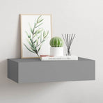 Wall-mounted Drawer Shelf Grey 40x23,5x10cm MDF