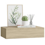 Wall-mounted Drawer Shelf Oak 40x23.5x10cm MDF