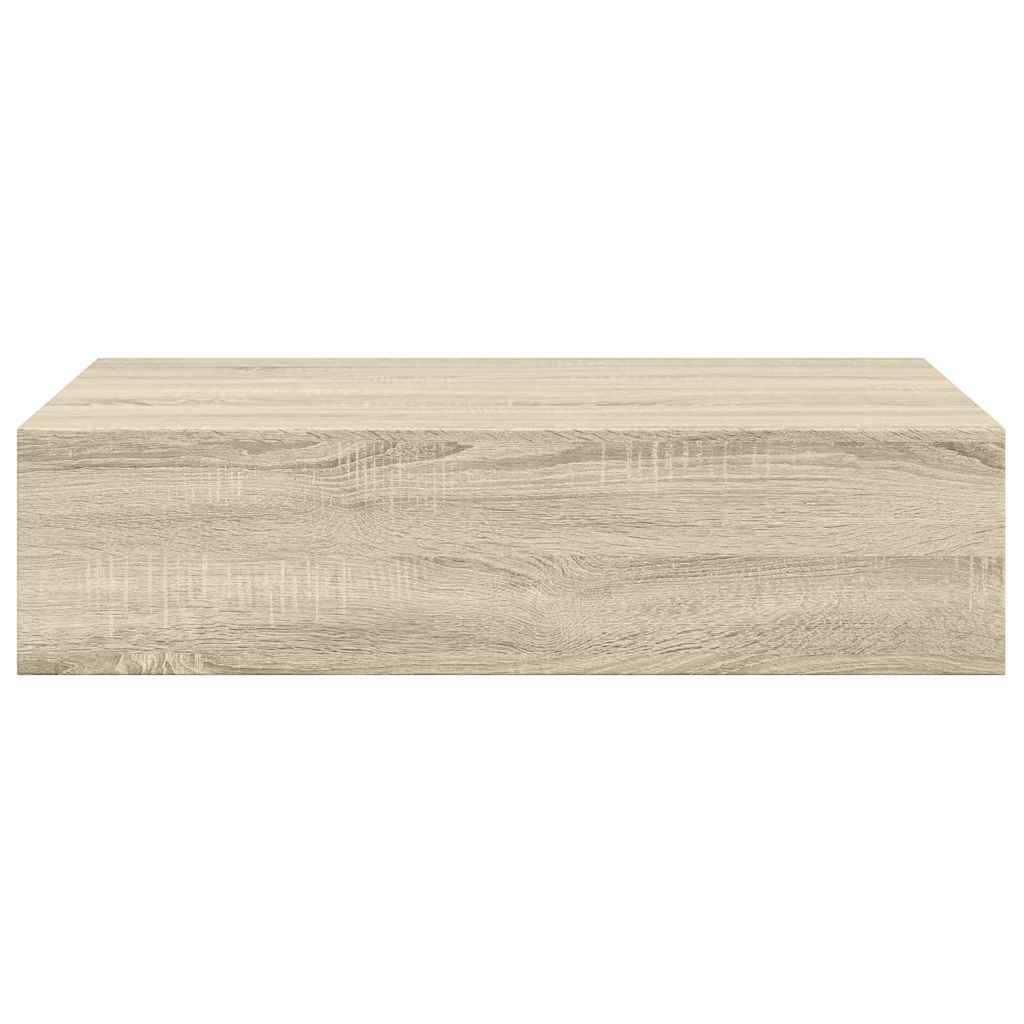 Wall-mounted Drawer Shelves 2 pcs Oak 40x23.5x10cm MDF