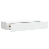 Wall-mounted Drawer Shelf White 60x23.5x10 cm MDF - Front View
