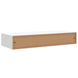 Wall-mounted Drawer Shelf White 60x23.5x10 cm MDF - Low Angle