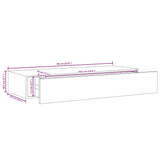 Wall-mounted Drawer Shelf White 60x23.5x10 cm MDF