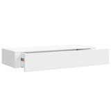 Wall-mounted Drawer Shelves 2 pcs White 60x23.5x10cm MDF - 45-Degree Angle