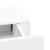 Wall-mounted Drawer Shelves 2 pcs White 60x23.5x10cm MDF