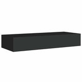 Wall-mounted Drawer Shelf Black 60x23.5x10cm MDF - 45-Degree Angle