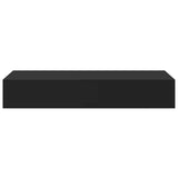 Wall-mounted Drawer Shelf Black 60x23.5x10cm MDF
