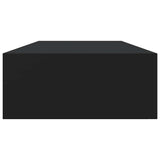 Wall-mounted Drawer Shelf Black 60x23.5x10cm MDF