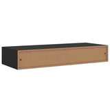 Wall-mounted Drawer Shelves 2 pcs Black 60x23.5x10cm MDF - Extra Image