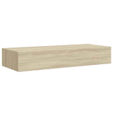 Wall-mounted Drawer Shelf Oak 60x23.5x10cm MDF - 45-Degree Angle
