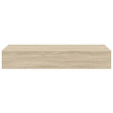 Wall-mounted Drawer Shelf Oak 60x23.5x10cm MDF