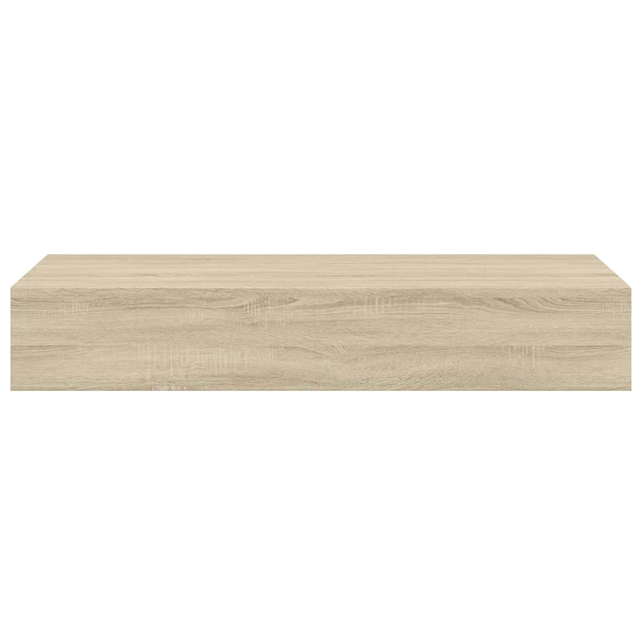 Wall-mounted Drawer Shelf Oak 60x23.5x10cm MDF