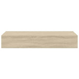 Wall-mounted Drawer Shelves 2 pcs Oak 60x23.5x10cm MDF