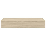 Wall-mounted Drawer Shelves 2 pcs Oak 60x23.5x10cm MDF - Close-Up Angle