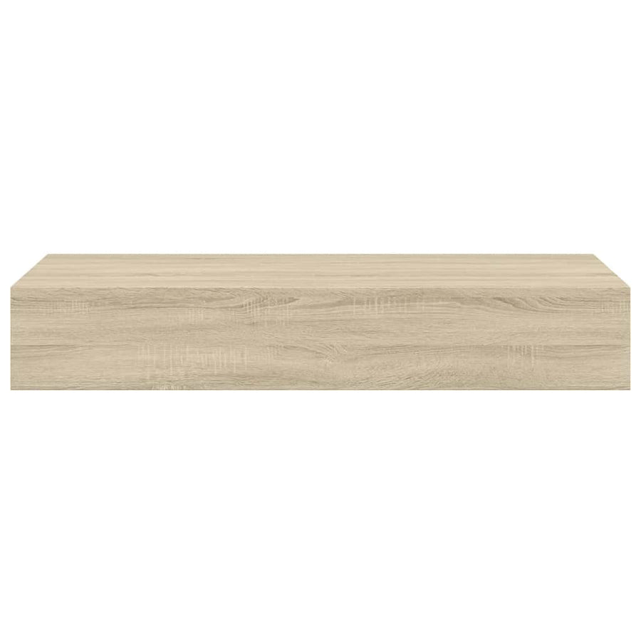 Wall-mounted Drawer Shelves 2 pcs Oak 60x23.5x10cm MDF