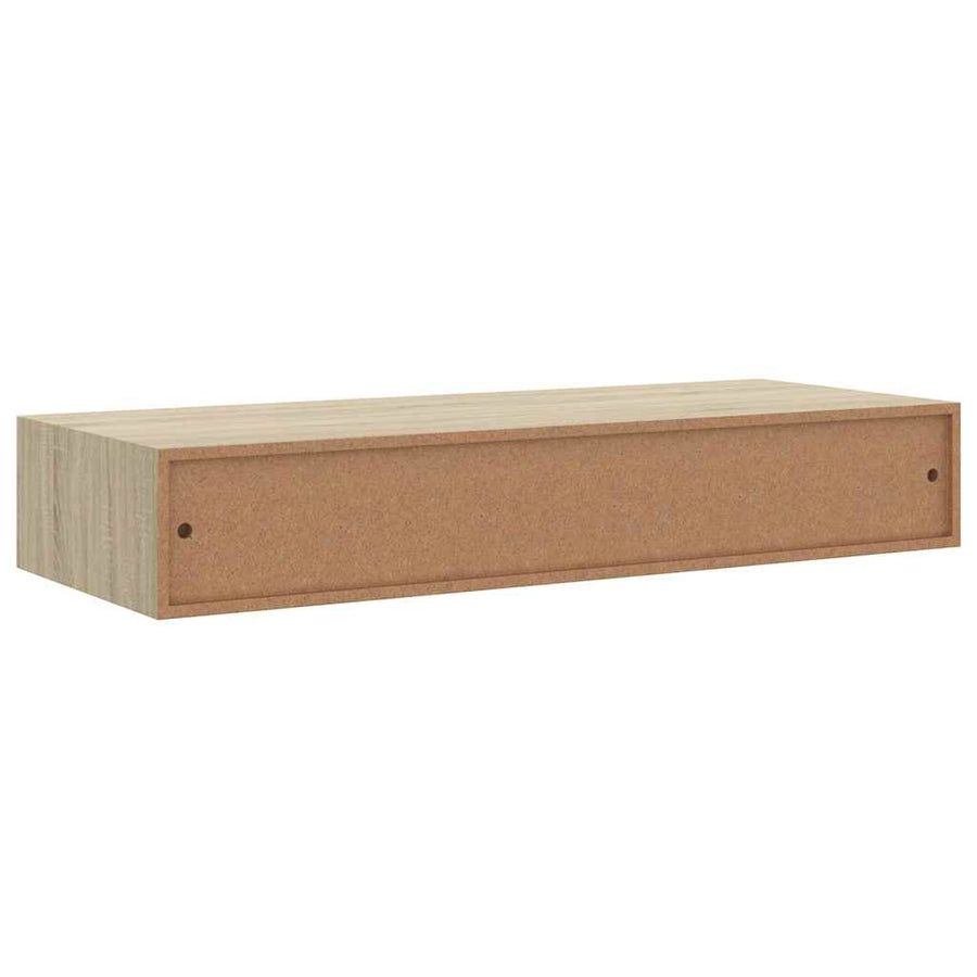 Wall-mounted Drawer Shelves 2 pcs Oak 60x23.5x10cm MDF