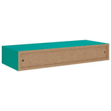 Wall-mounted Drawer Shelf Blue 60x23.5x10cm MDF - Rear View