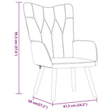 Relaxing Chair with a Stool Light Grey Fabric - Extra Image