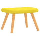 Relaxing Chair with a Stool Mustard Yellow Fabric