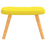 Relaxing Chair with a Stool Mustard Yellow Fabric