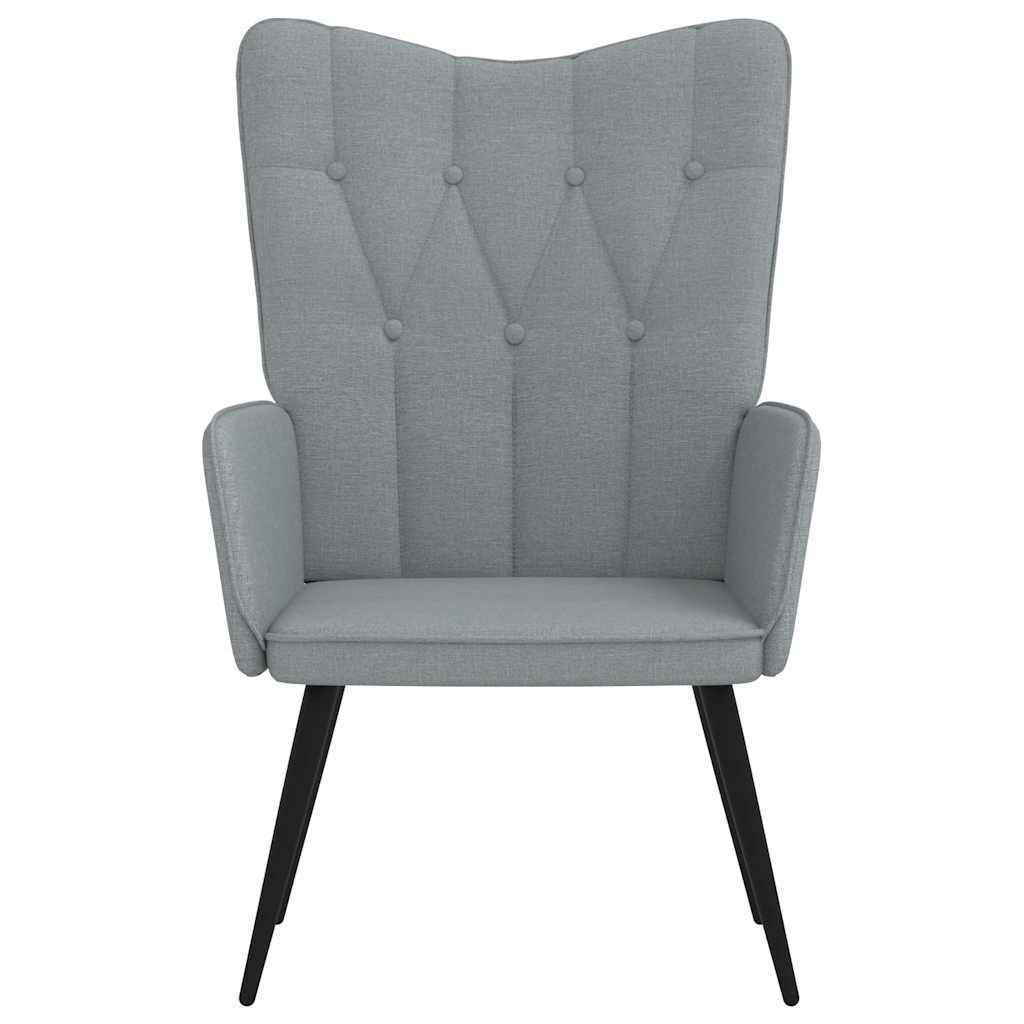 Relaxing Chair Light Grey Fabric