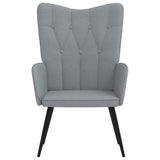 Relaxing Chair Light Grey Fabric - Side View