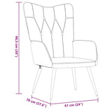 Relaxing Chair Light Grey Fabric