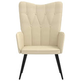 Relaxing Chair Cream Fabric - Side View