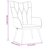 Relaxing Chair with a Stool Dark Grey Fabric - Extra Image