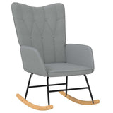 Rocking Chair Light Grey Fabric