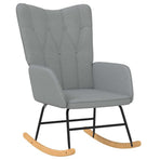 Rocking Chair Light Grey Fabric