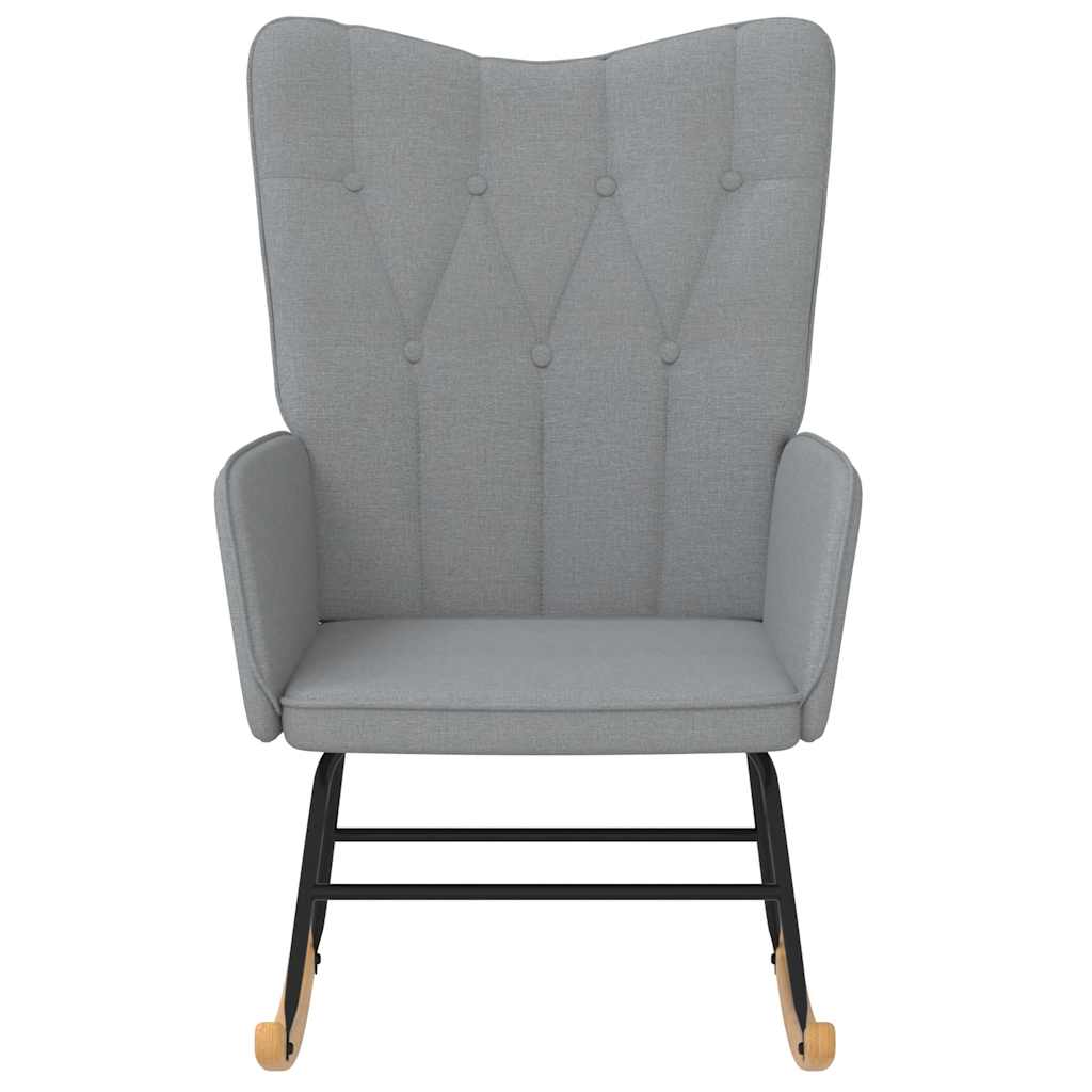 Rocking Chair Light Grey Fabric