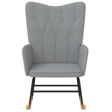 Rocking Chair Light Grey Fabric - Side View