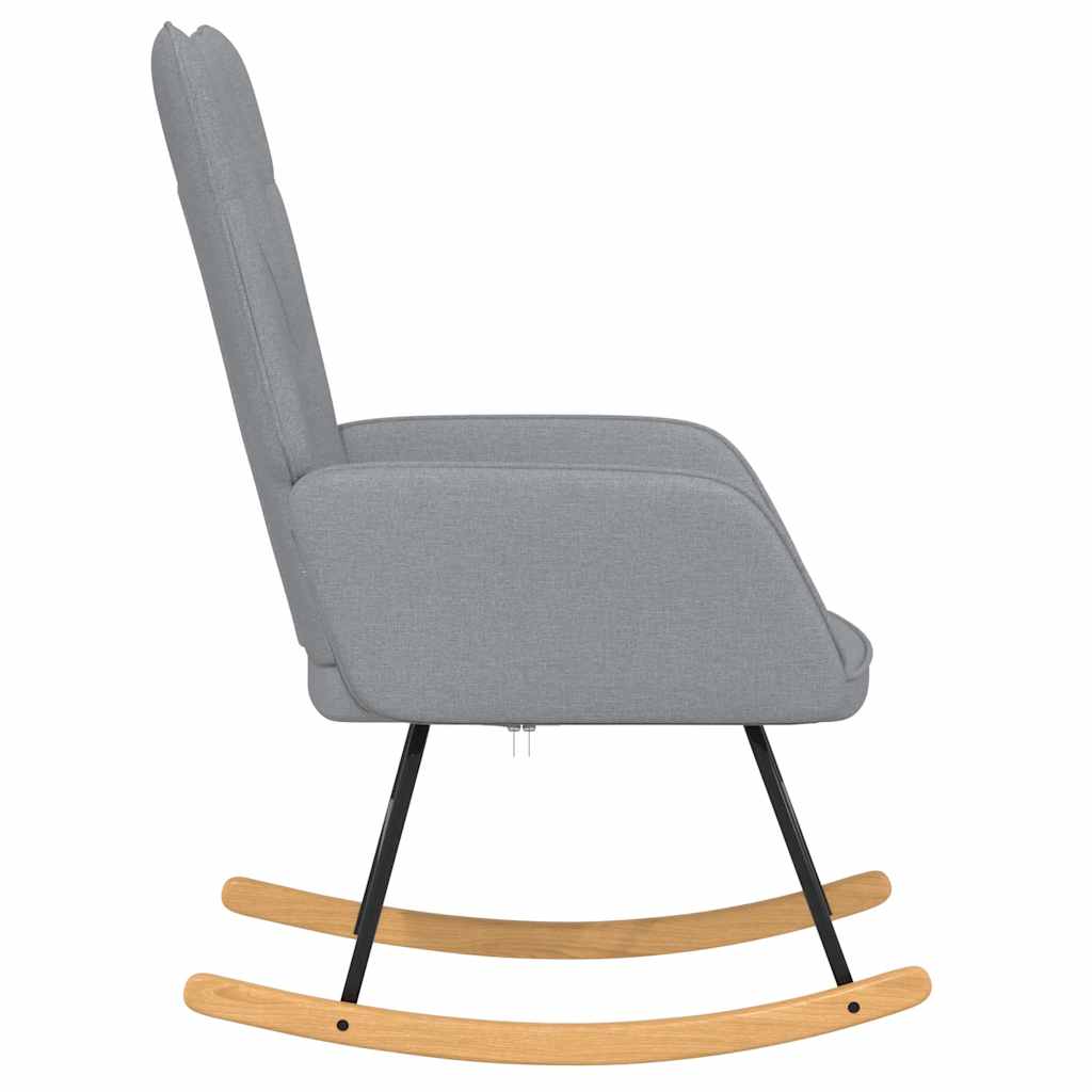 Rocking Chair Light Grey Fabric