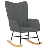 Rocking Chair Dark Grey Fabric - Front View