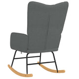 Rocking Chair Dark Grey Fabric - 45-Degree Angle