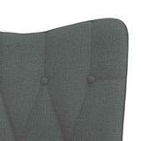 Rocking Chair Dark Grey Fabric - Rear View