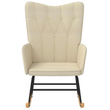 Rocking Chair Cream Fabric - Side View