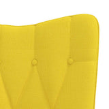 Rocking Chair Mustard Yellow Fabric - Rear View