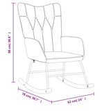 Rocking Chair Mustard Yellow Fabric