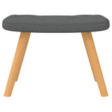 Rocking Chair with a Stool Dark Grey Fabric