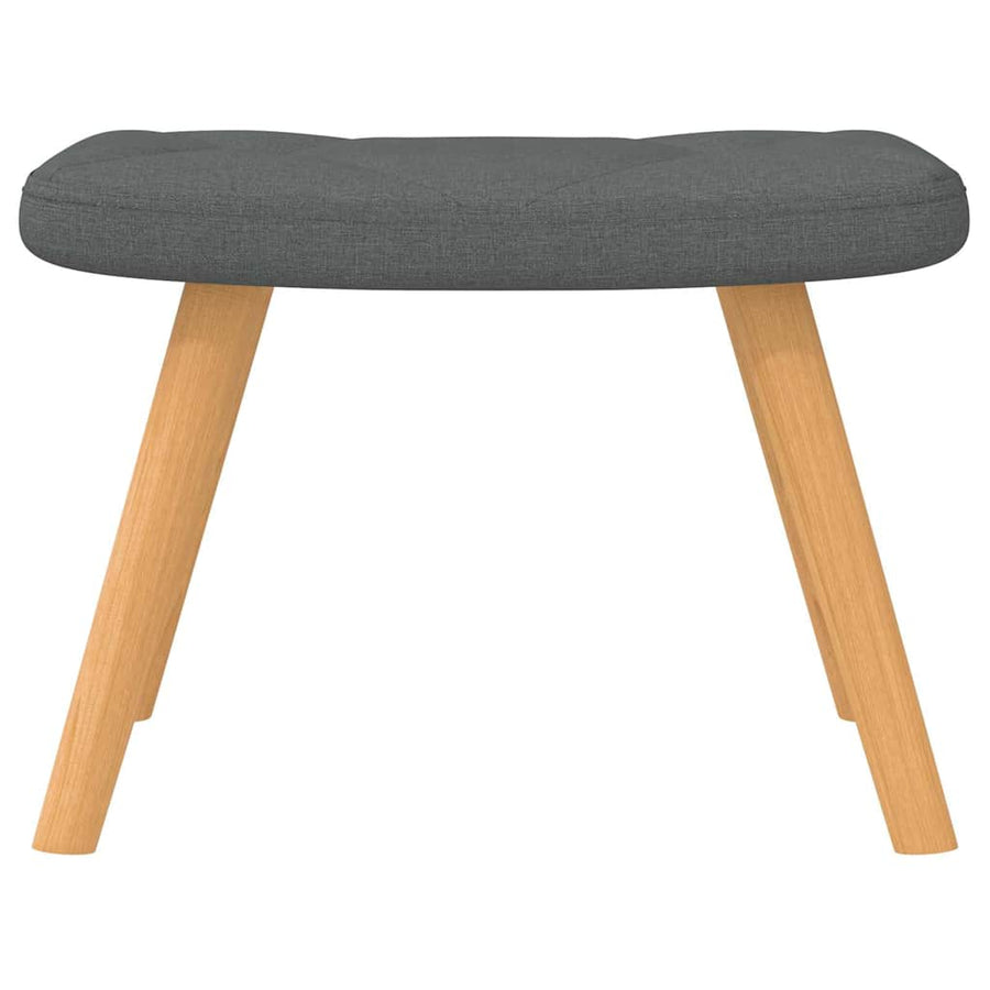 Rocking Chair with a Stool Dark Grey Fabric